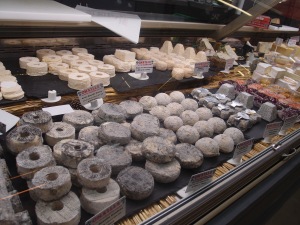 Almost half the vendors in the market sold cheese, it seems. The specialties in this region are the Ossau-Iraty and the Roquefort