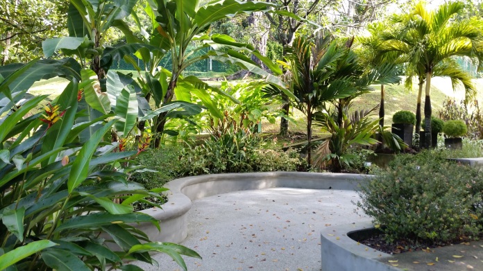 Beautiful garden-scaping and resting areas through Hort Park